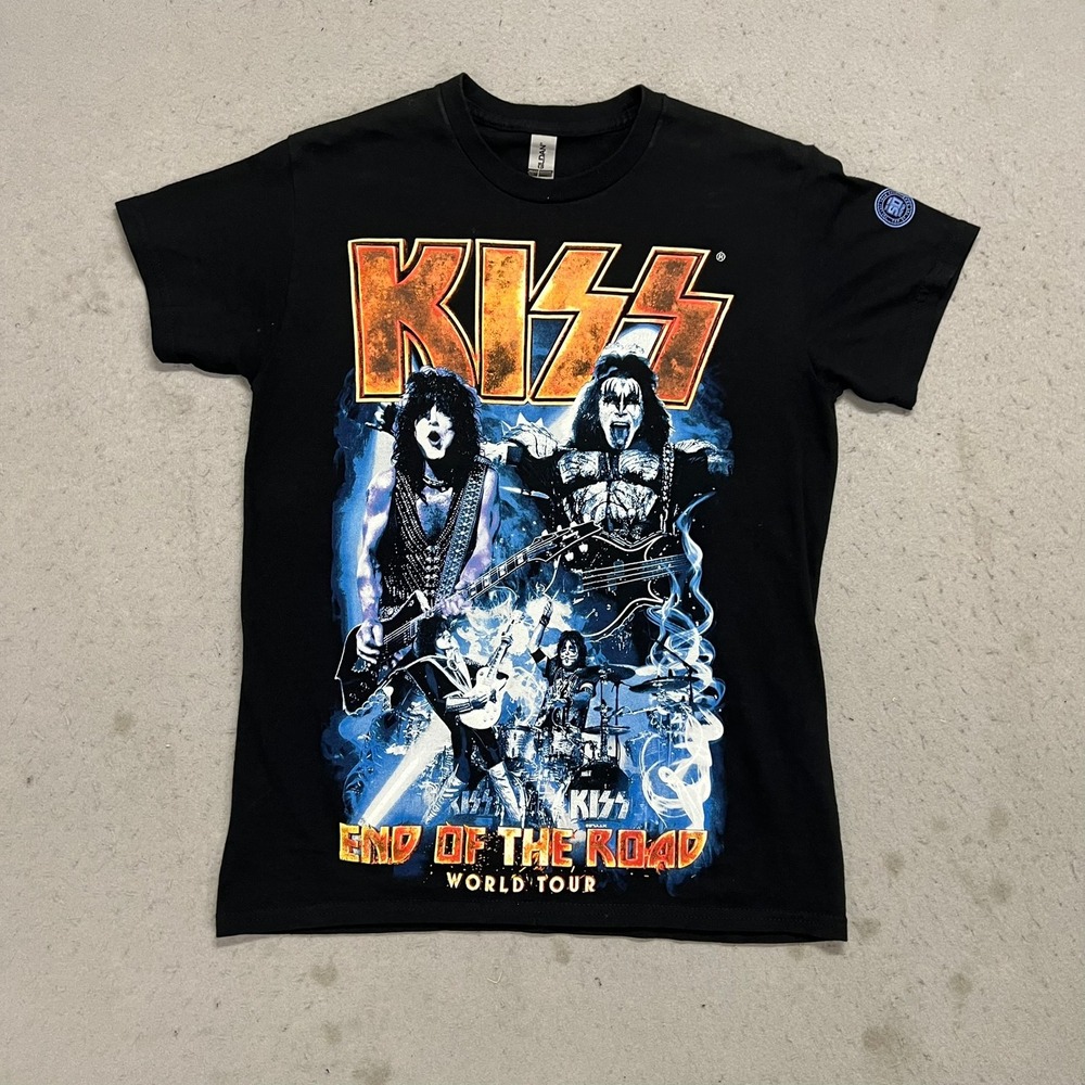 KISS End of the Road World Tour T-Shirt Mens S Black 50th Anniversary Concert